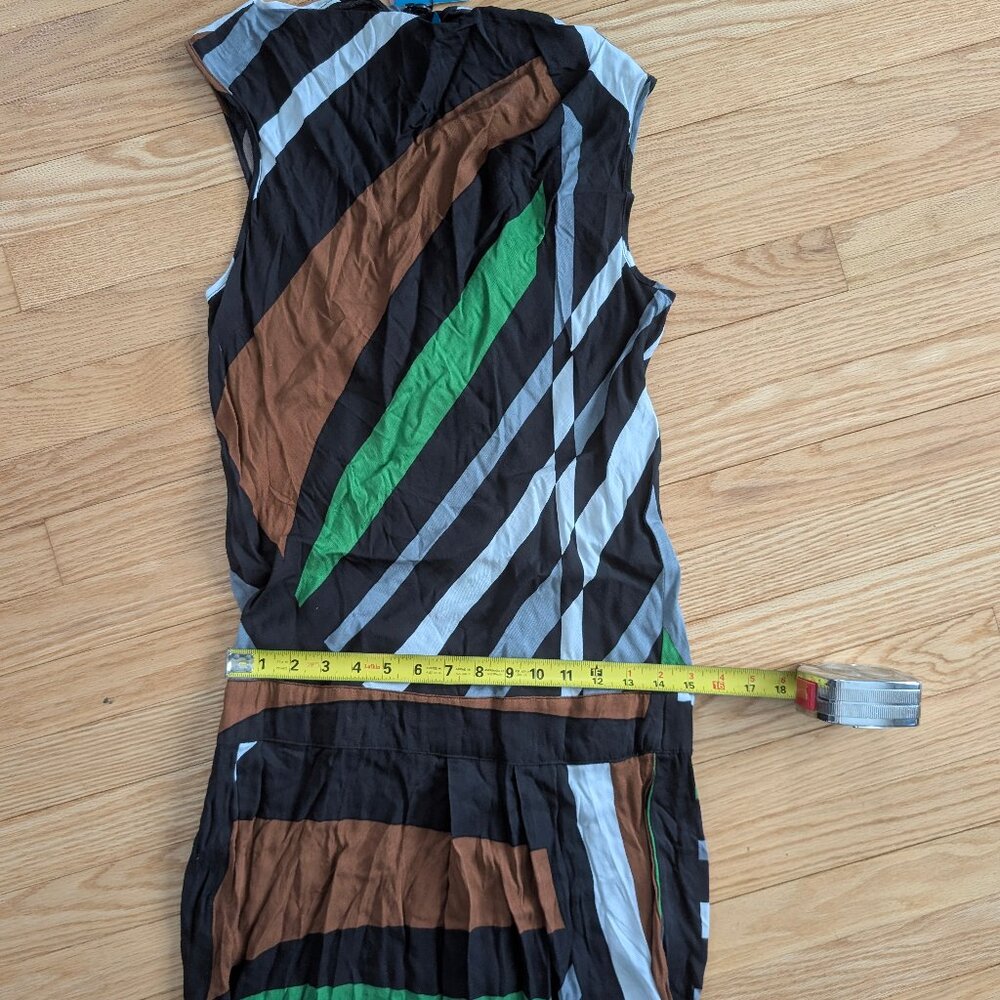 NEW Derek Lam For Design Nation RIO Sleeveless drop waist Dress Small Striped - Picture 4 of 15